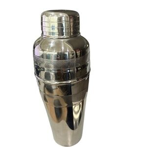 Grey Goose Stainless 3  piece Steel Cocktail Shaker with Strainer